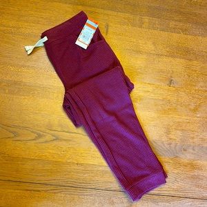 New Maroon Waffle Knit Pattern Sweats